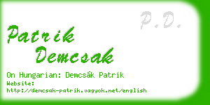 patrik demcsak business card